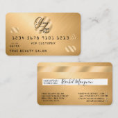 Elegant Modern Gold Metallic Credit Kaart Logo Visitekaartje (Voorkant / Achterkant)