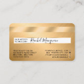 Elegant Modern Gold Metallic Credit Kaart Logo Visitekaartje (Achterkant)