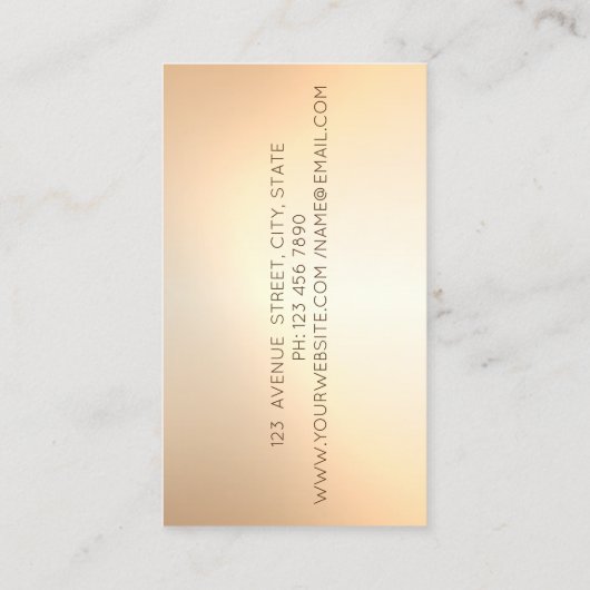 Elegant Modern, Gold-microfoon, muziekdocent Visitekaartje (Achterkant)