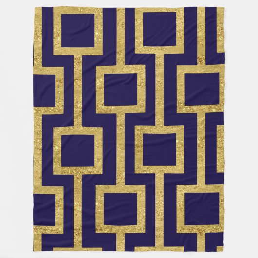 Elegant modern Gold Patroon op uw kleur Fleece Deken (Voorkant)