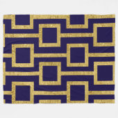 Elegant modern Gold Patroon op uw kleur Fleece Deken (Voorkant (Horizontaal))