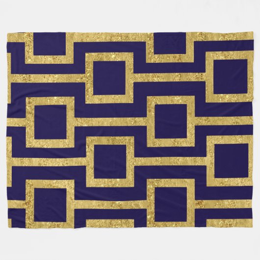 Elegant modern Gold Patroon op uw kleur Fleece Deken (Voorkant (Horizontaal))