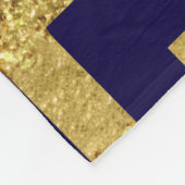 Elegant modern Gold Patroon op uw kleur Fleece Deken (Hoek)