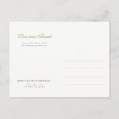 Elegant Modern Gold Photo Weddenschap Hartelijk da Briefkaart (Achterkant)