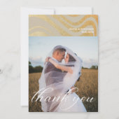 Elegant Modern Gold Photo Weddenschap Hartelijk da Kaart (Voorkant)