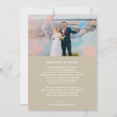 Elegant Modern Gold Photo Weddenschap Hartelijk da Kaart (Achterkant)