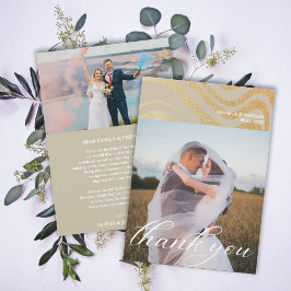 Elegant Modern Gold Photo Weddenschap Hartelijk da Kaart