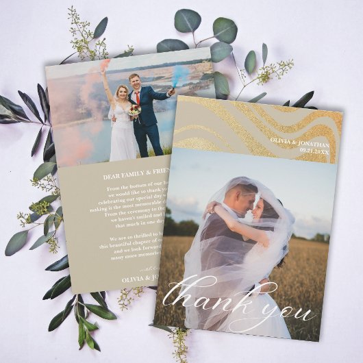 Elegant Modern Gold Photo Weddenschap Hartelijk da Kaart