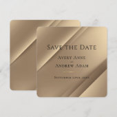 Elegant modern Gold Save The Date (Voorkant / Achterkant)