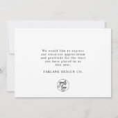 Elegant modern Gold Script Business Corporate Feestdagenkaart (Achterkant)