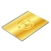 Elegant Modern Gold Sjabloon Monogram Notitieboek (Linkerzijde)