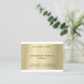 Elegant Modern Gold Sophisticated Plain Luxury Visitekaartje (Staand voorkant)