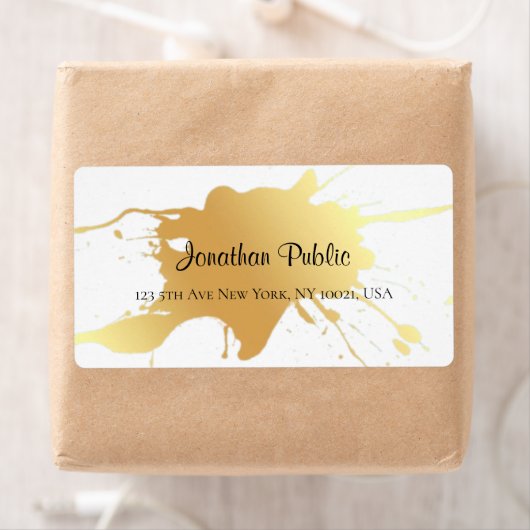 Elegant modern Gold Splash Professional - verzendi Etiket (Insitu)