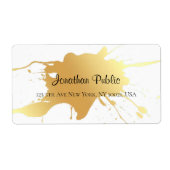 Elegant modern Gold Splash Professional - verzendi Etiket (Voorkant)