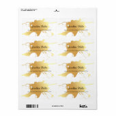 Elegant modern Gold Splash Professional - verzendi Etiket (Full Sheet)