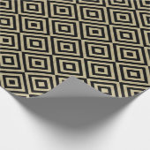 Elegant modern Gold Squares diamant Tegel Patroon Cadeaupapier (Hoek)