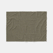 Elegant modern Gold Squares diamant Tegel Patroon Fleece Deken (Voorkant (Horizontaal))