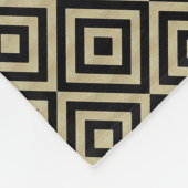 Elegant modern Gold Squares diamant Tegel Patroon Fleece Deken (Hoek)