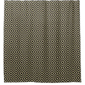 Elegant modern Gold Squares diamant Tiles Pattern Douchegordijn (Voorkant)