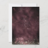 Elegant Modern Gold Stars Burgundy Sweet 16 Kaart (Achterkant)