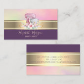 Elegant modern Gold Stripe Cake Mixer Visitekaartje (Voorkant / Achterkant)