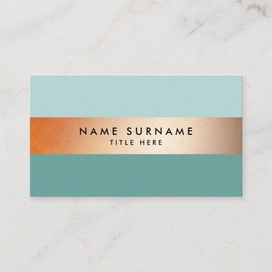 Elegant modern Gold Stripe Calm Visitekaartje (Voorkant)