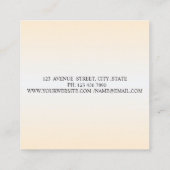 Elegant Modern Gold Stripe, Faux Lashes Vierkante Visitekaartje (Achterkant)