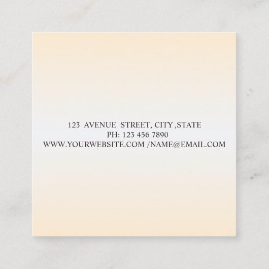 Elegant Modern Gold Stripe, Faux Lashes Vierkante Visitekaartje (Achterkant)