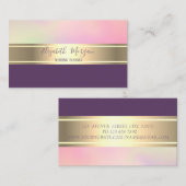 Elegant Modern Gold Stripe Visitekaartje (Voorkant / Achterkant)