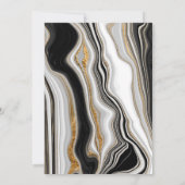 Elegant Modern Gold Tiara, Black Gold Marble Kaart (Achterkant)