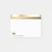 Elegant Modern Gold Tiara - Gepersonaliseerd Post-it® Notes (Voorkant)