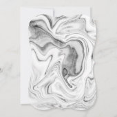 Elegant Modern Gold Tiara, Silver Marble Invitatio Kaart (Achterkant)