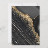 Elegant Modern Gold Tiara, zwarte marmer Kaart (Achterkant)