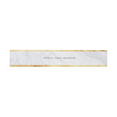 Elegant modern Gold Wedding Belly Band Uitnodigingen Wikkel (Vlak)