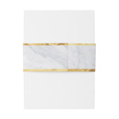 Elegant modern Gold Wedding Belly Band Uitnodigingen Wikkel (Achterkant Voorbeeld)