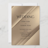 Elegant Modern Gold Wedding Uitnodiging (Voorkant)