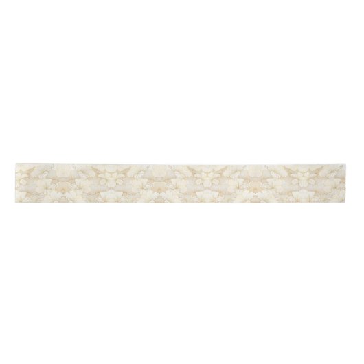 Elegant modern Gold White Floral Line Collectie Satijnen Lint (Voorkant)