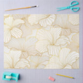 Elegant modern Gold White Floral Line Collectie Tissuepapier (Craft)