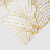 Elegant modern Gold White Floral Line Collectie Tissuepapier (Detail)