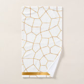 Elegant modern Gold White Glas in lood Collectie Bad Handdoek (Handdoek)