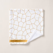 Elegant modern Gold White Glas in lood Collectie Bad Handdoek (Wasdoekje)
