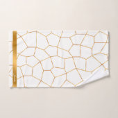 Elegant modern Gold White Glas in lood Collectie Bad Handdoek (Handdoek)