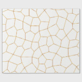 Elegant modern Gold White Glas in lood Collectie Cadeaupapier (Vlak)