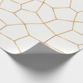 Elegant modern Gold White Glas in lood Collectie Cadeaupapier (Hoek)