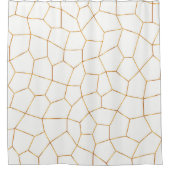 Elegant modern Gold White Glas in lood Collectie Douchegordijn (Voorkant)