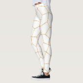 Elegant modern Gold White Glas in lood Collectie Leggings (Links)