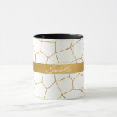 Elegant modern Gold White Glas in lood Collectie Mok (Midden)