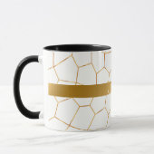 Elegant modern Gold White Glas in lood Collectie Mok (Links)
