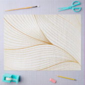 Elegant modern Gold White Leaves Line Collectie Tissuepapier (Craft)