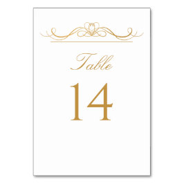 Elegant Modern Gold & White Swirl Script Wedding Kaart